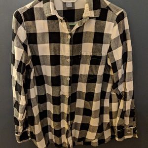 Black and White Plaid Flannel